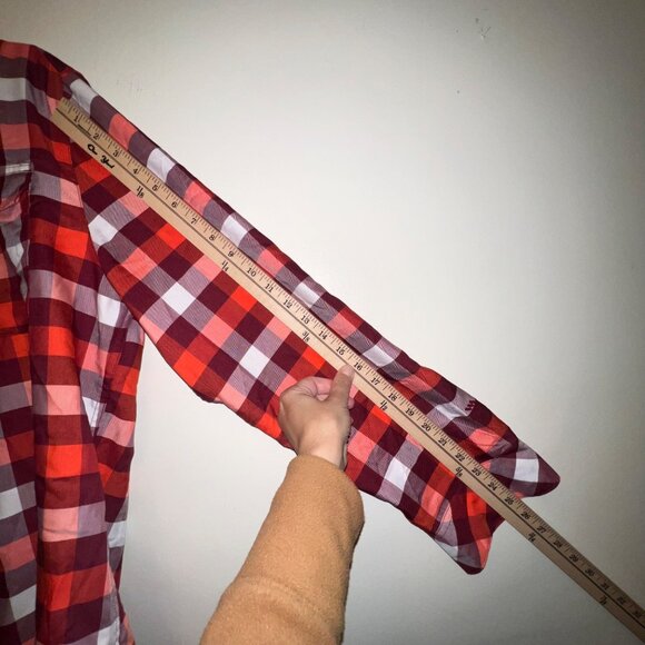 All In Motion Red & Black Checkered Long Sleeve Shirt‎ Size L - Picture 4 of 8